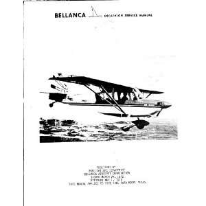    Bellanca Decathlon Aircraft Service Manual Bellanca Books
