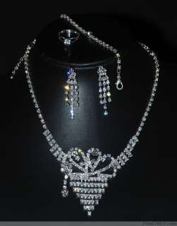 Set Fashion Style Crystal Rhinestone Necklace  