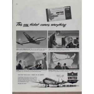  This one ticket covers everything  1949 United Air 