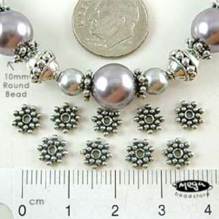 30 BALI 925 Sterling Silver Snow Spacers Beads 5mm S05  