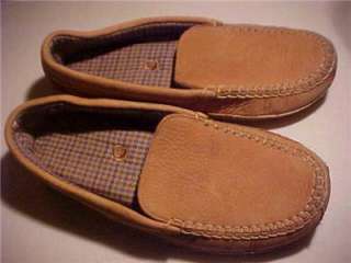 Womens top quality ACORN LEATHER SLIPPERS size 11.0 WIDE  