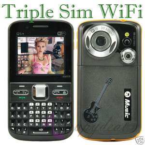 Tri sim dual sim TV WIFI Phone quad band unlocked mobile phone AT&T T 