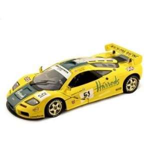  Mclaren F1 GTR Yellow 1995 LM #51 118 Diecast Model Toys 