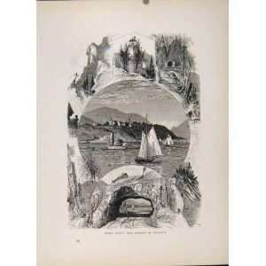  West Point Sali Boat Geese Point Wood Engraving Print 