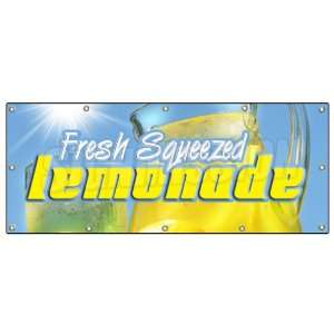  48x120 LEMONADE BANNER SIGN stand fresh squeezed lemon 
