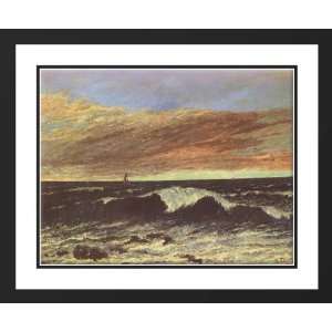  Courbet, Gustave 36x28 Framed and Double Matted La Vague 