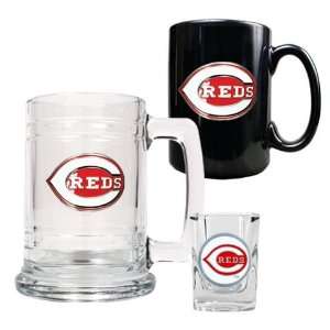  Cincinnati Reds Mugs & Shot Glass Gift Set Sports 