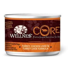  Wellness Core Dog Food Turkey & Liver, 6 oz   24 Pack Pet 