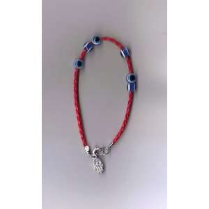  Red String Kabbalah Hamsa Bracelet With Blue Eyes 