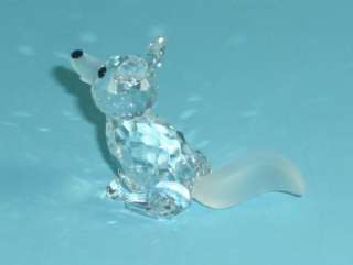   Crystal Miniature Clear Fox Figurine 7677 NR 045 000 Retired  