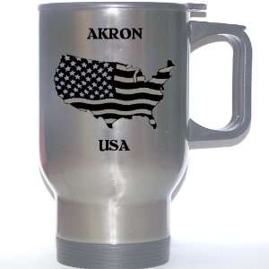  US Flag   Akron, Ohio (OH) Stainless Steel Mug Everything 