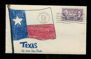 Texas Centennial 1936 #776 Unlisted Handdrawn HP  