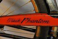 Vintage 1955 Schwinn Black Phantom balloon tire cruiser bike bicycle 