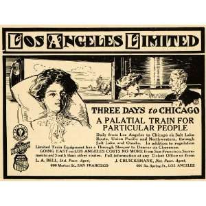 1910 Ad Los Angeles Limited Cruickshank Train Railway   Original Print 