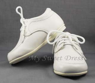 New White Boys Christening Tuxedo Formal Shoes  