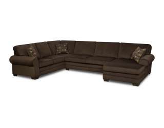   SECTIONAL OTTOMAN CHAISE BOXED WELTED CUSHIONS NEW SIMMONS 8061 DELUXE
