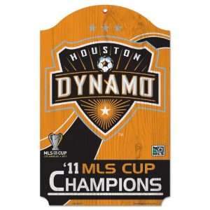  Houston Dynamo 2011 MLS Cup Champions Wood Sign 11x17 