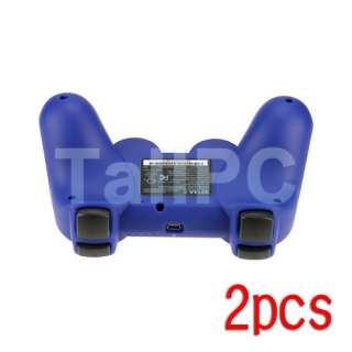 x2pcs Blue DualShock 3 Wireless Bluetooth Game Controller for Sony PS3 