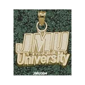 James Madison University Logo JMU Univ Pendant (Gold 