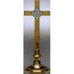  IHS Altar Cross with Tiered Base