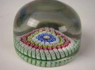 Antique English Concentric Circle Art Glass Paperweight Walsh Arculus 