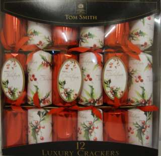 Tom Smith Christmas Crackers 12 x12.5 Christmas Holly  