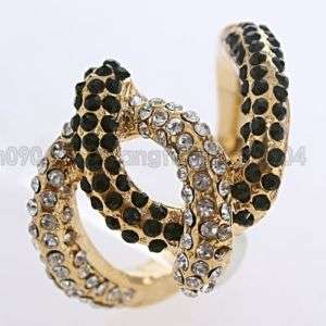 18KT GP Crystal New Arrival Ring  8800  