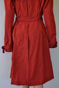 NWT BURBERRY $895 RED RAIN TRENCH COAT JACKET~SIZE 12 46~FREE SHIP 