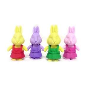  Japanese Fun 4 Piece Easter Bunny Erasers Toys & Games