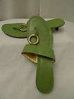 Talbots Green Sandals with Gold Trim Size 8B