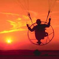 Powered Paragliding Sunset