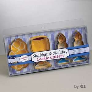  Shabbat and Jewish Holiday Metal Cookie Cutters   4 