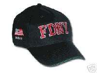 FDNY BASEBALL CAP W/ AMERICAN FLAG AND 9/11 TRIBUTE  