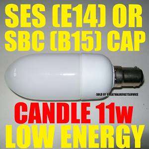 10 LOW ENERGY SAVING CANDLE LIGHT BULBS SES E14 SBC B15  