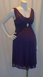 new cocktail purple roman brooch maternity dress size small colors 