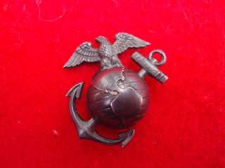Beautiful WWI WWII USMC Sterling Officers EGA Collar insignia H&H 