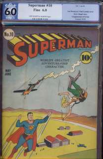 Superman 1939 issues 1 thru 20 Golden Age CGC an PGX  