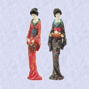   Women statues Japanese w kimonos sculptures new 