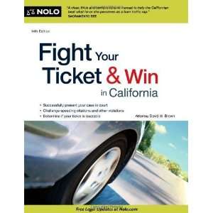   Your Ticket & Win in California [Paperback] David W. Brown Books