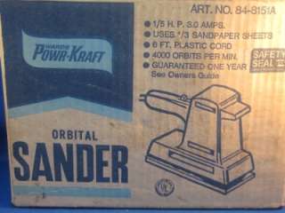 Vintage 1960s Wards Powr Kraft Orbital Sander orig box  