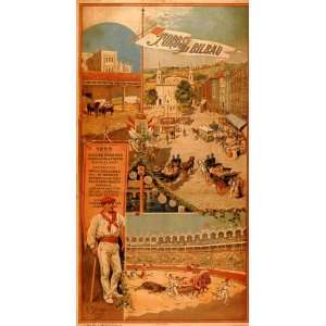 BILBAO DE TOROS 1899 BULLFIGHT SPORT EUROPE TRAVEL TOURISM SPAIN SMALL 