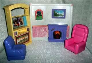Barbie Doll Furniture   4 Pc. Den/Game Room   L@@K  
