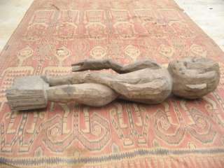 ANCESTRAL ANTIQUE DAYAK Figure Hunter Worlds Hardest Wood Statue 