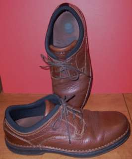 Mens Skechers Brown Oiled Leather Oxford Comfort Wear Shoes Size 12 M