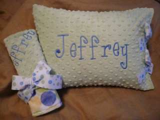 Personalized Minky Pillow and Lovey Set *Baby Gift*  