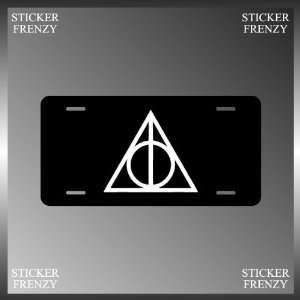 Harry Potter HP Deathly Hallows Mark Symbol License Plate Vehicle Tag 