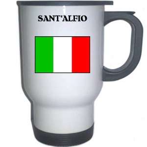  Italy (Italia)   SANTALFIO White Stainless Steel Mug 