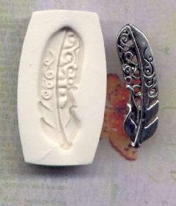 Handmade Polymer Clay Mold Gothic feather  