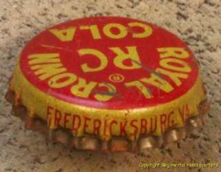 LOT OF 5 FREDERICKSBURG VA 1930S 40S SODA POP CAPS  