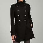 TOMMY HILFIGER Ladies Military Coat Size 12 Double Breasted Black Wool 